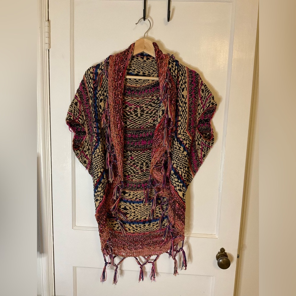 Anthropologie- Sleeping on Snow - Boho cardigan